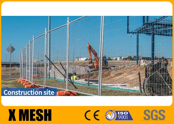 Come norme 4687 piedi di plastica temporanei di 2.4m x di 2.1m Mesh Fencing With Concrete Filled