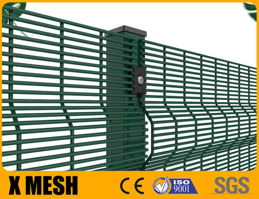 Green Powder Coated Clear View Fence Anti Climb 358 Con 4 mm di diametro del filo per il giardino