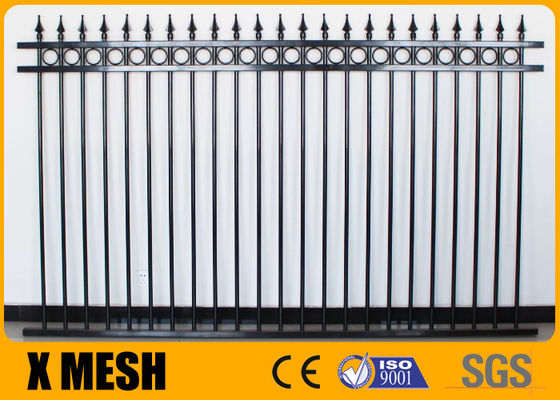 La polvere nera ha ricoperto annuncio pubblicitario di recinzione tubolare di larghezza del metallo 1.8m l'alto 2.4m